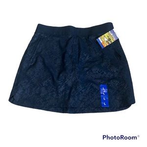 Orvis Active Travel Skort Skirt Shattered Glass Embrised Print Navy L NWT